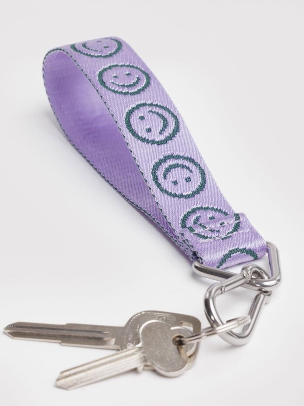NWT Baggu Logo Keychain - Lilac Happy